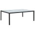 Mesa de comedor de jardín negro 200x150x74 cm ratán