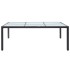Mesa de comedor de jardín negro 200x150x74 cm ratán