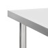 Mesa de trabajo para cocina con ruedas acero inox 80x60x85