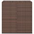Baúl de cojines para jardín de ratán PE negro 100x49x103,5
