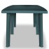 Mesa de jardín de plástico verde 210x96x72