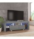 Mueble para TV con luces LED gris brillante