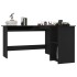 Escritorio forma de L madera contrachapada negro 120x140x75