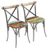 Sillas de comedor 2 unidades madera maciza