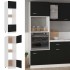 Armario de microondas madera contrachapada negro 60x57x207