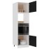 Armario de microondas madera contrachapada negro 60x57x207