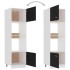 Armario de microondas madera contrachapada negro 60x57x207