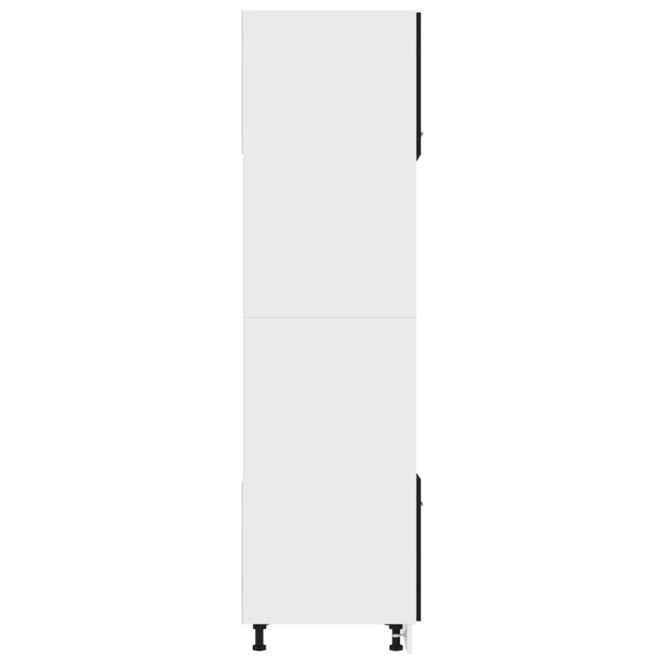 Armario de microondas madera contrachapada negro 60x57x207