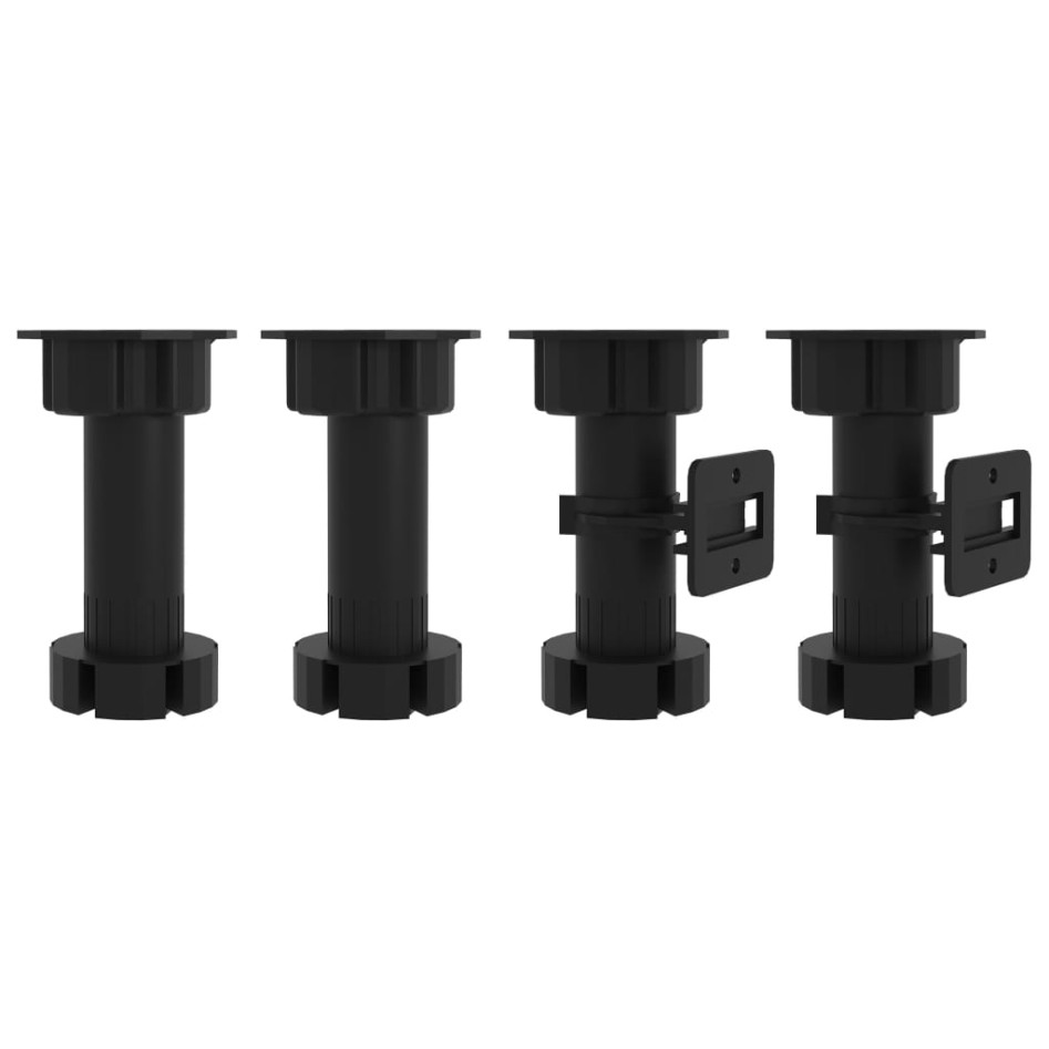 Armario de microondas madera contrachapada negro 60x57x207