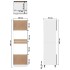 Armario de microondas madera contrachapada negro 60x57x207