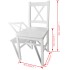 Sillas de comedor 4 unidades madera de pino