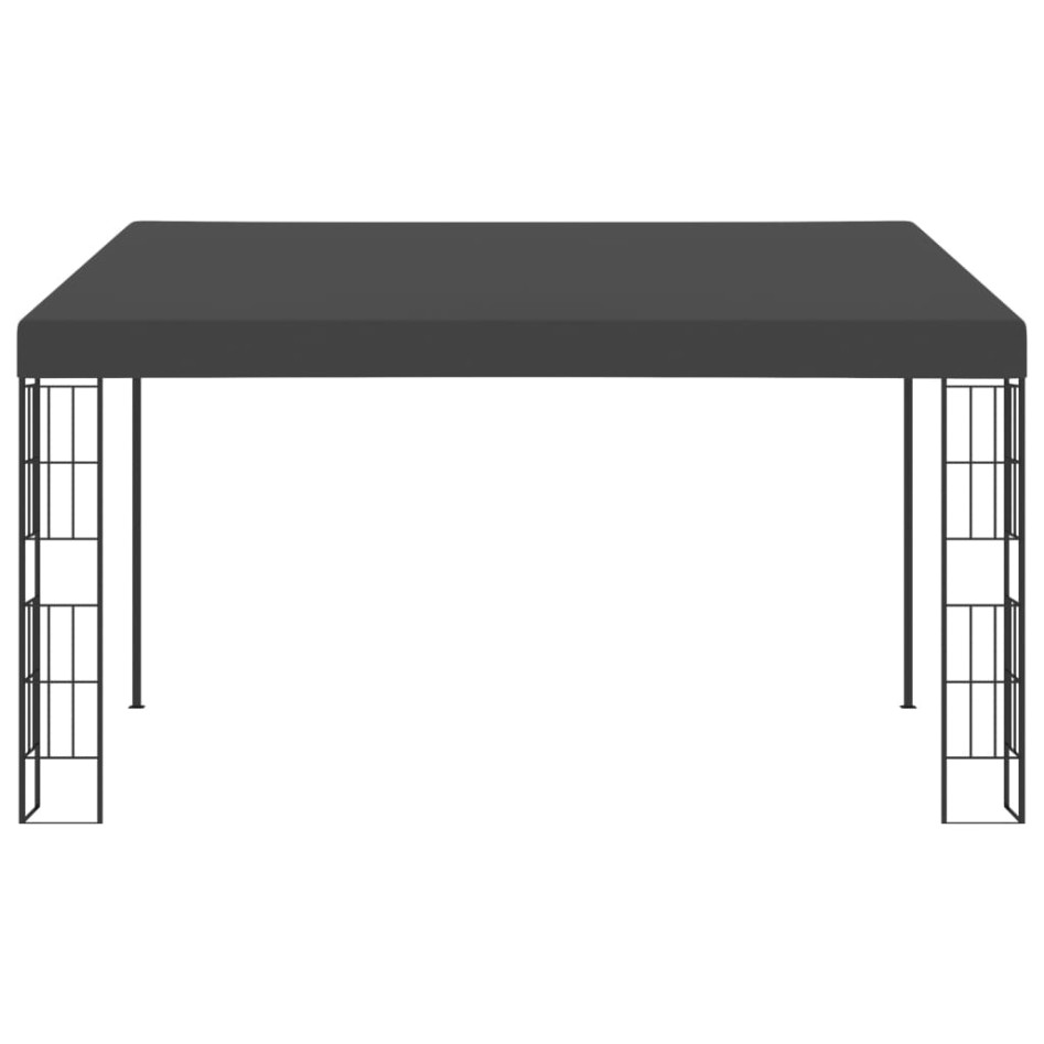 Cenador con montaje en la pared tela gris antracita 3x4