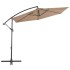 Sombrilla voladiza con poste de aluminio 300 cm gris