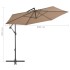 Sombrilla voladiza con poste de aluminio 300 cm gris