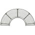 Banco para árbol de jardín semicircular acero 160