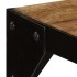 Mesa de comedor madera maciza de mango rugosa y acero 120