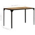 Mesa de comedor madera maciza de mango rugosa y acero 120