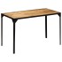 Mesa de comedor madera maciza de mango rugosa y acero 120