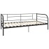Estructura de cama de metal negro 90x200