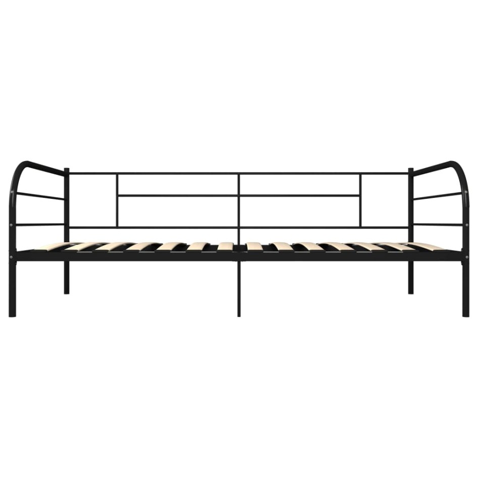 Estructura de cama de metal negro 90x200