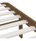 Estructura de cama madera maciza pino marrón miel 120x190 cm
