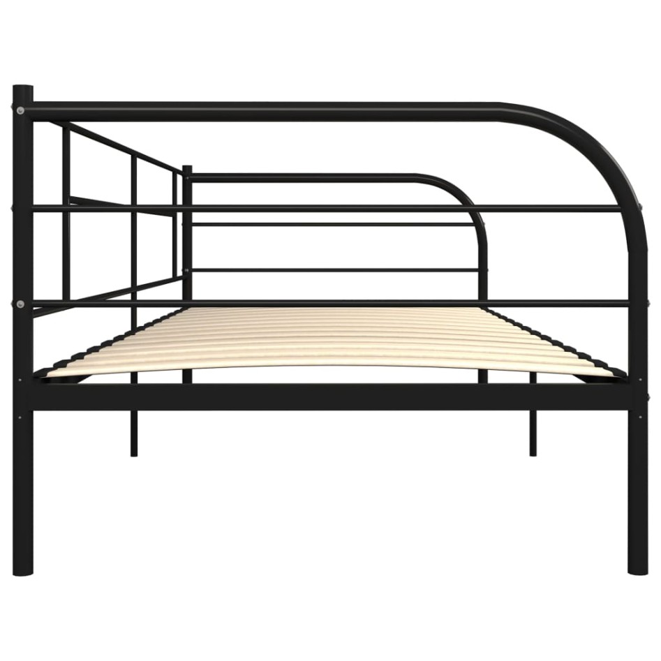 Estructura de cama de metal negro 90x200