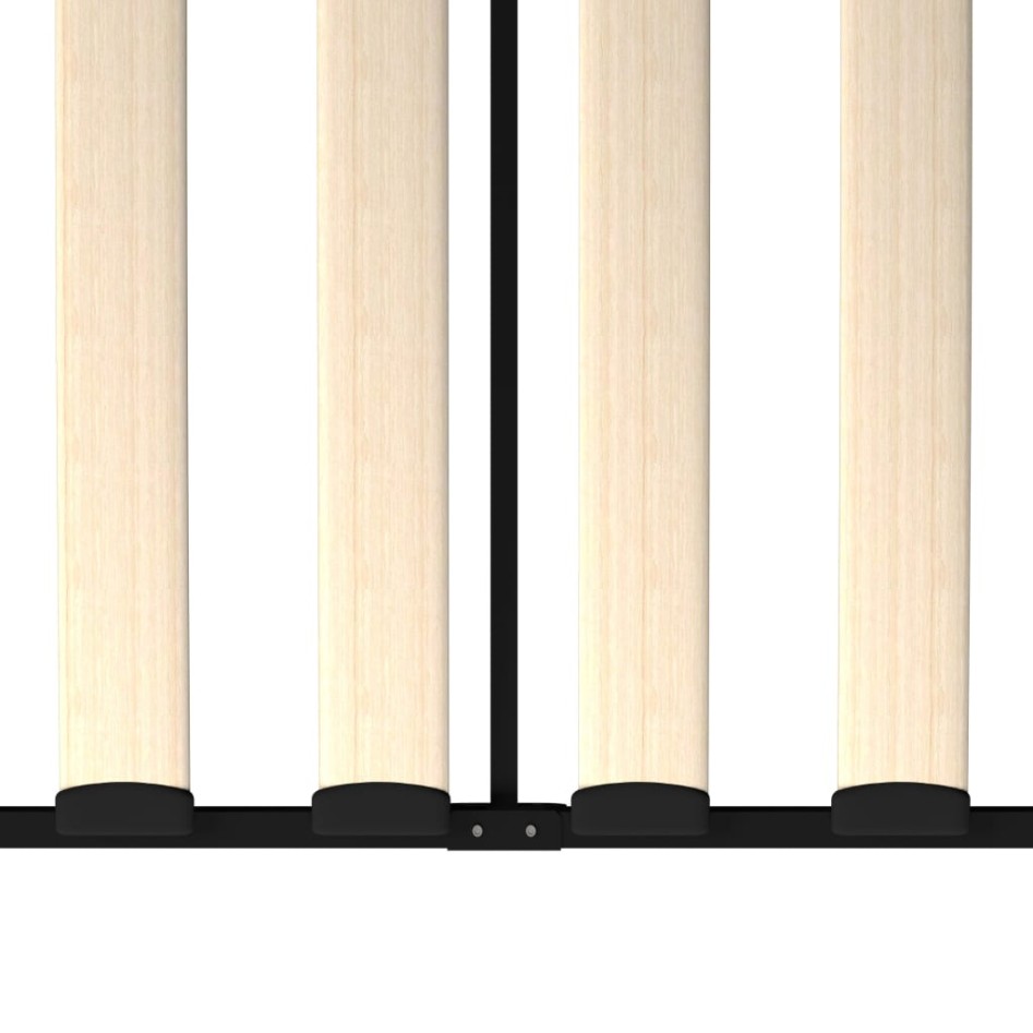 Estructura de cama de metal negro 90x200