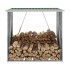 Casetilla para leña acero galvanizado verde 163x83x154
