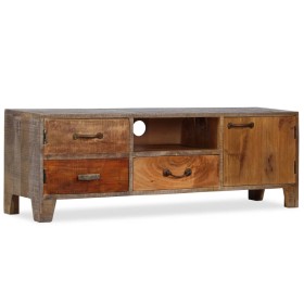 Mueble para TV de madera maciza vintage 118x30x40