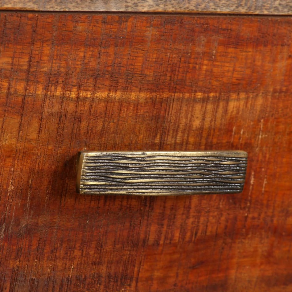 Mueble para TV de madera maciza vintage 118x30x40
