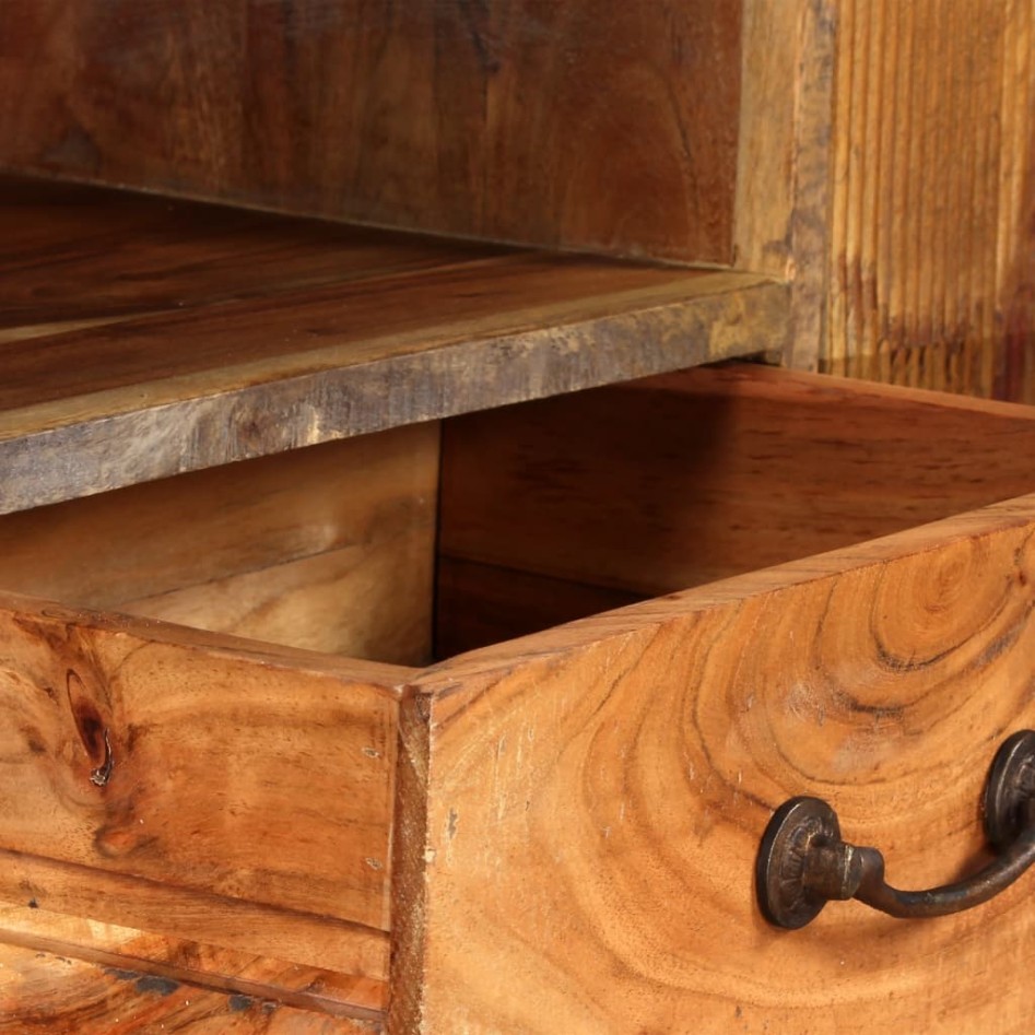 Mueble para TV de madera maciza vintage 118x30x40