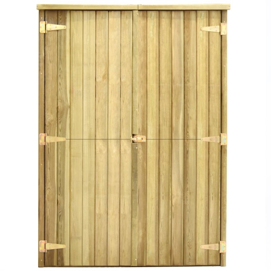 Caseta herramientas jardín madera pino impregnada 123x50x171