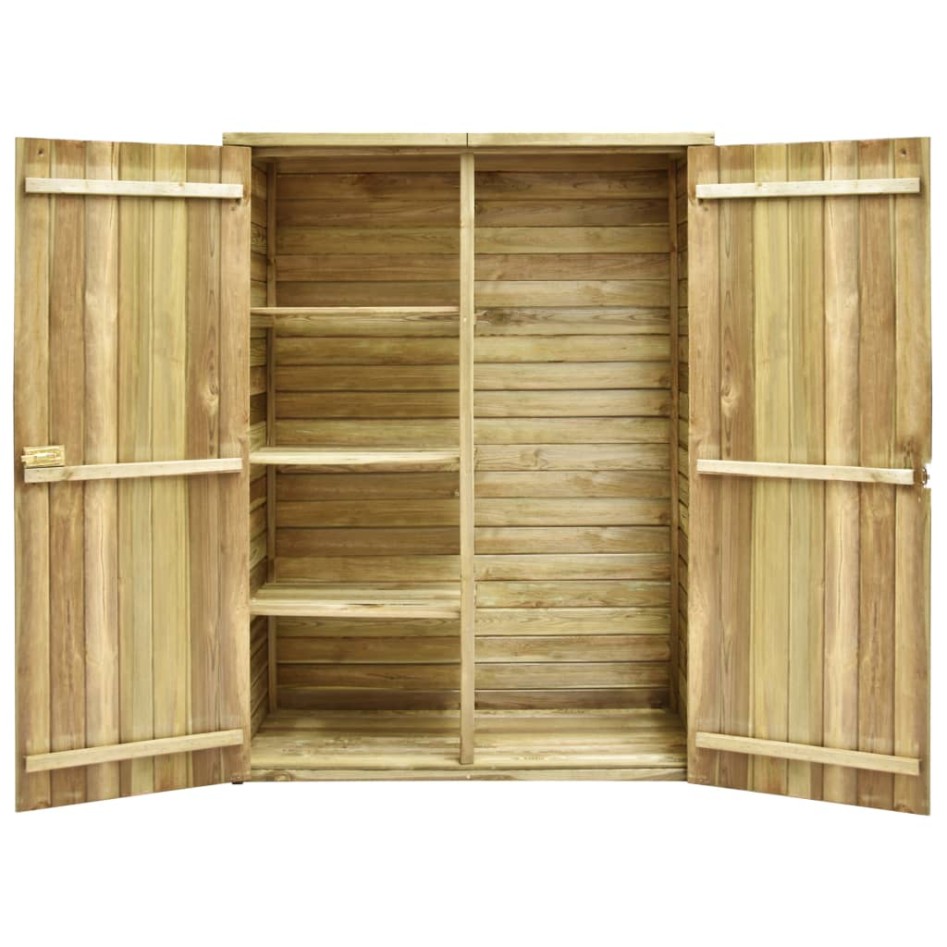 Caseta herramientas jardín madera pino impregnada 123x50x171