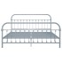 Estructura de cama de metal gris 180x200