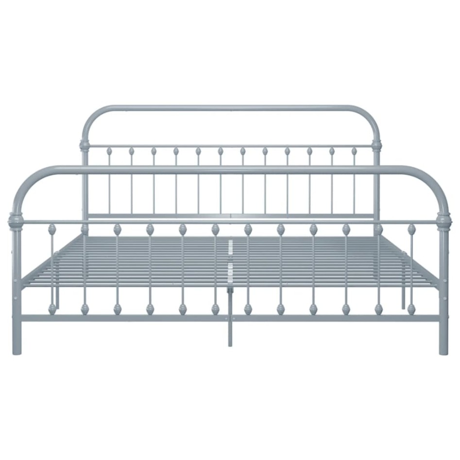 Estructura de cama de metal gris 180x200