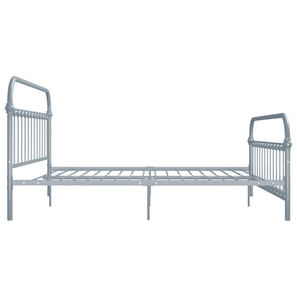 Estructura de cama de metal gris 180x200