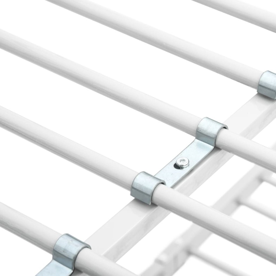 Estructura de litera de metal blanco 140x200 cm/90x200