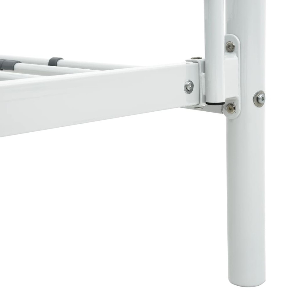 Estructura de litera de metal blanco 140x200 cm/90x200