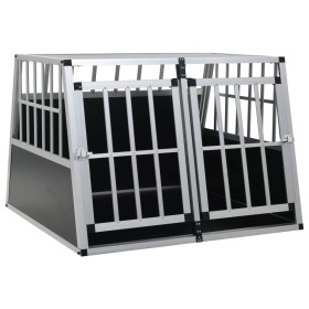 Jaula de perro con puerta doble 94x88x69