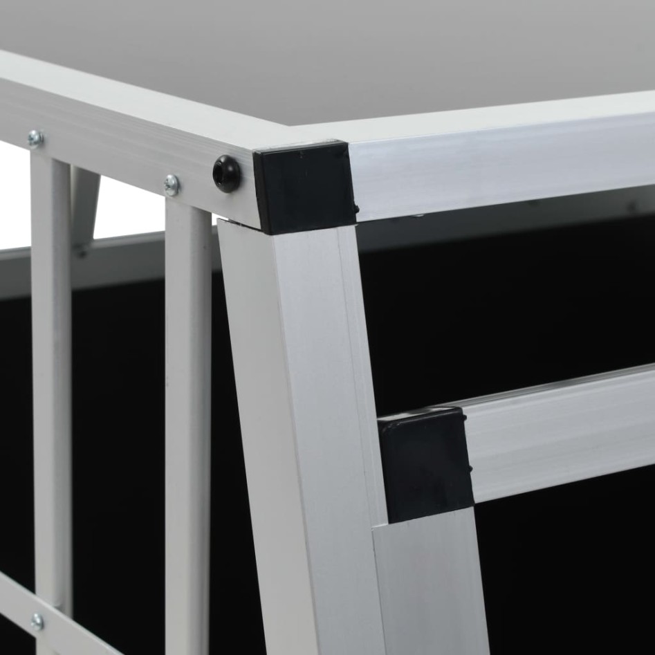 Jaula de perro con puerta doble 94x88x69