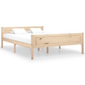 Estructura de cama de madera de pino maciza 160x200