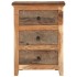 Armario auxiliar de madera maciza de acacia 55x33x75