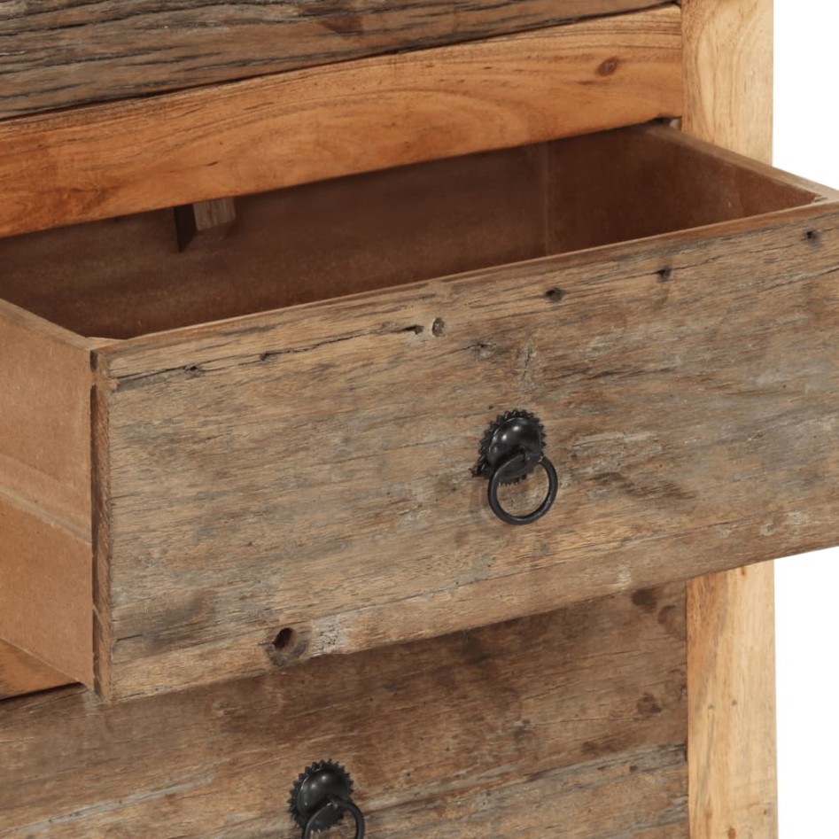 Armario auxiliar de madera maciza de acacia 55x33x75