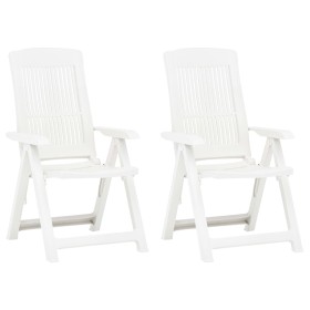 Sillas de jardín reclinables 2 unidades plástico