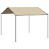 Carpa acero y tela beige 3x3