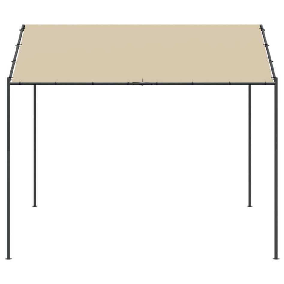 Carpa acero y tela beige 3x3