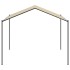 Carpa acero y tela beige 3x3