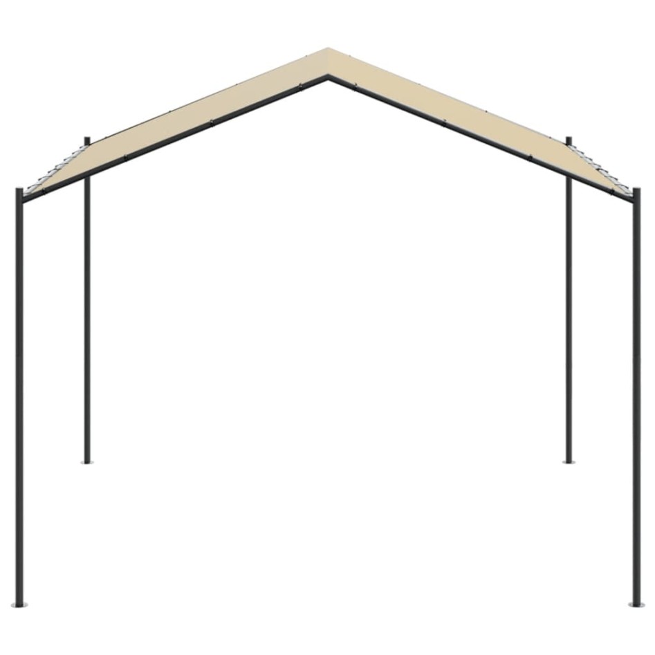 Carpa acero y tela beige 3x3