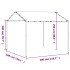 Carpa acero y tela beige 3x3