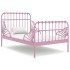 Estructura de cama extensible metal rosa 80x130/200